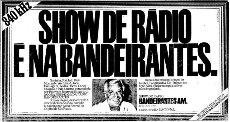 Show de Rádio na Rádio Bandeirantes
